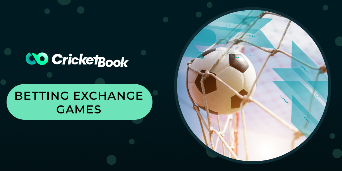 Which sports games are available in the Betting Exchange section on CricketBook 