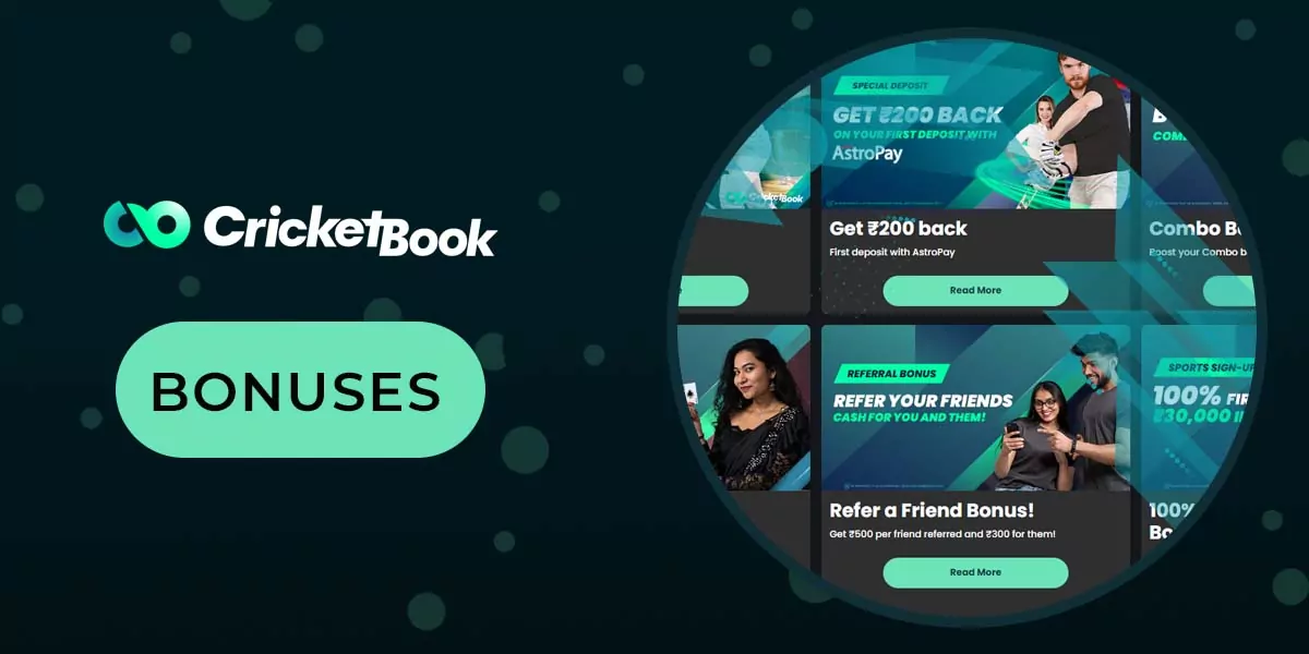 Check out the list of bonuses provided by Cricketbook