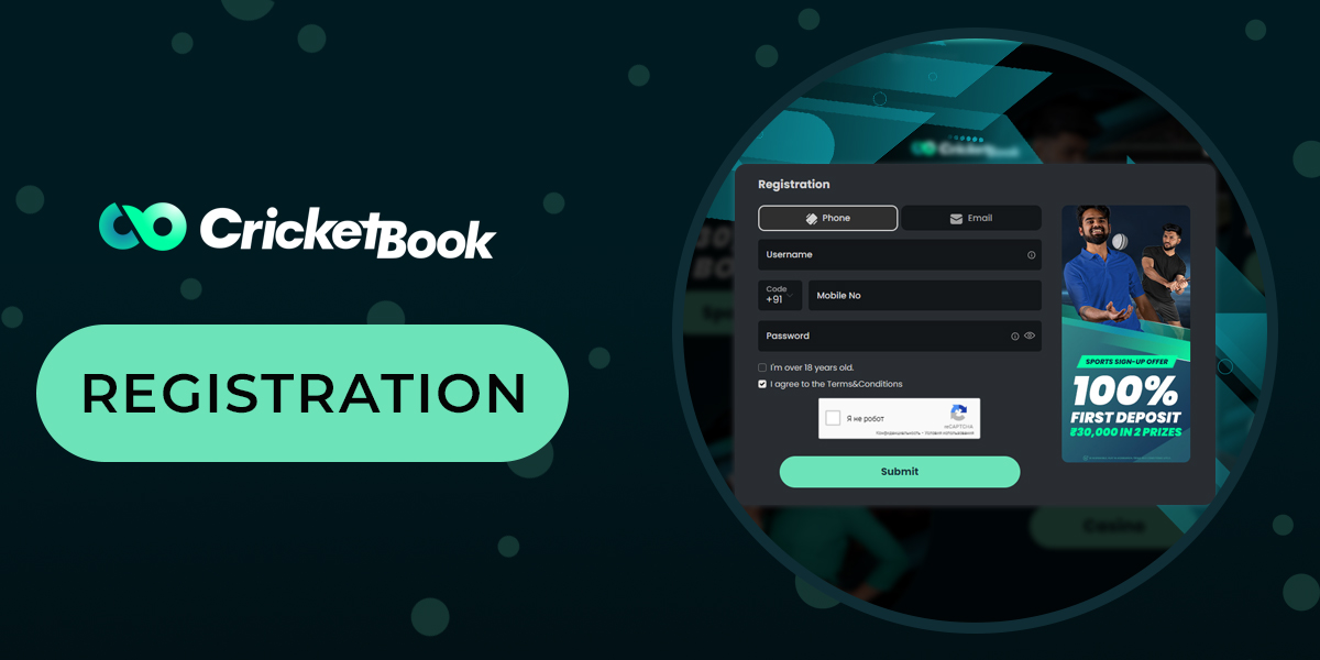 How to register a new account on the CricketBook India website