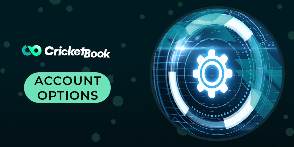 What account management options are available to CricketBook users from India